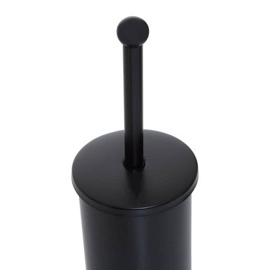 Allegra Black Stainless Steel Toilet Brush with Green Detail