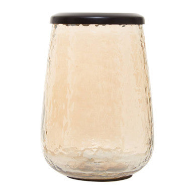 Allegra Black and Gold Glass Bathroom Tumbler with Textured Detail