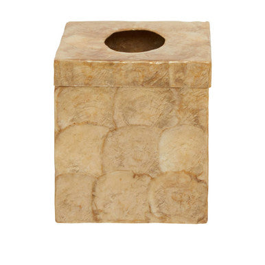 Beige Seashell Square Tissue Box | Palu