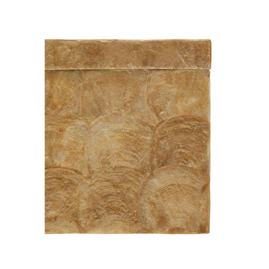 Beige Seashell Square Tissue Box | Palu