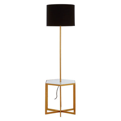 White Marble and Gold Floor Lamp | Sika