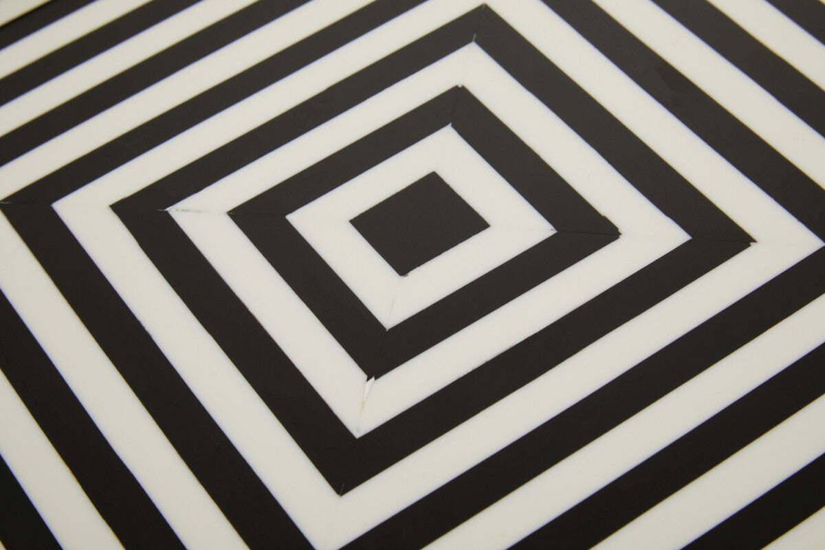 Black and White Finish Square Tray | Donato