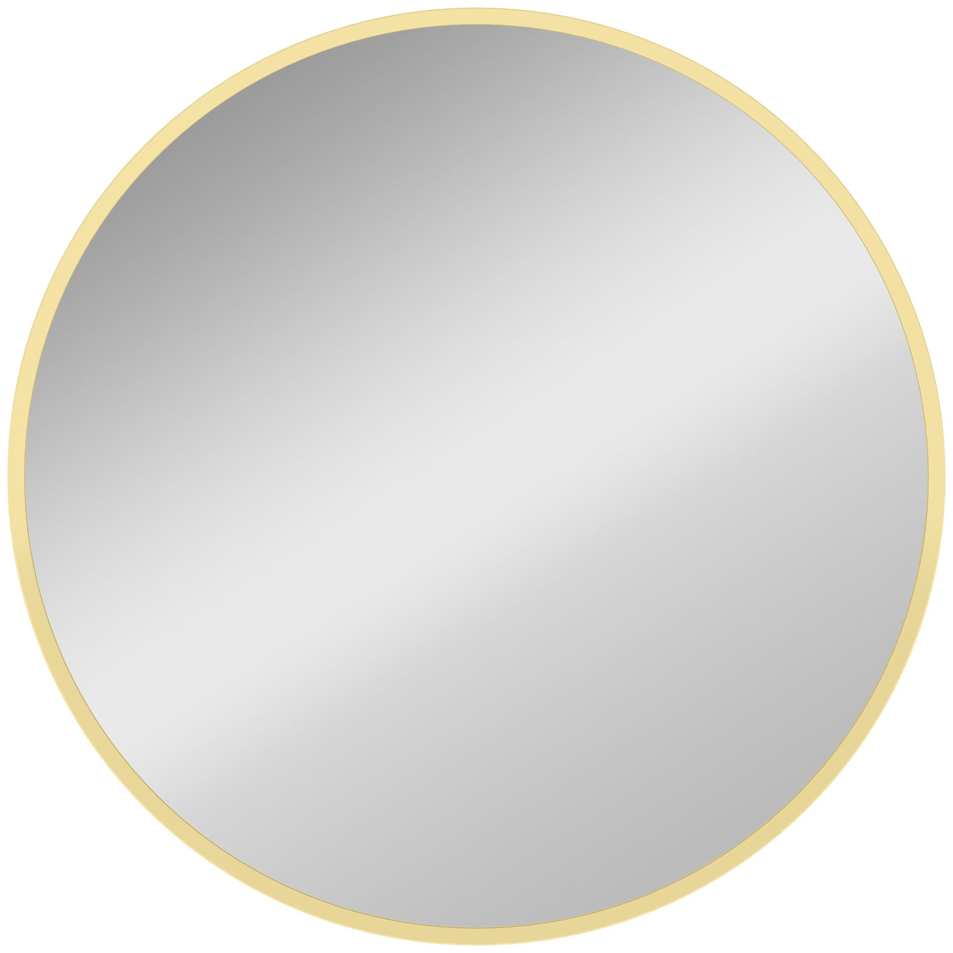Decorative Wall Mirror for Bedroom Living Room, Modern Round Bathroom Mirror for Home Decor, Gold Tone