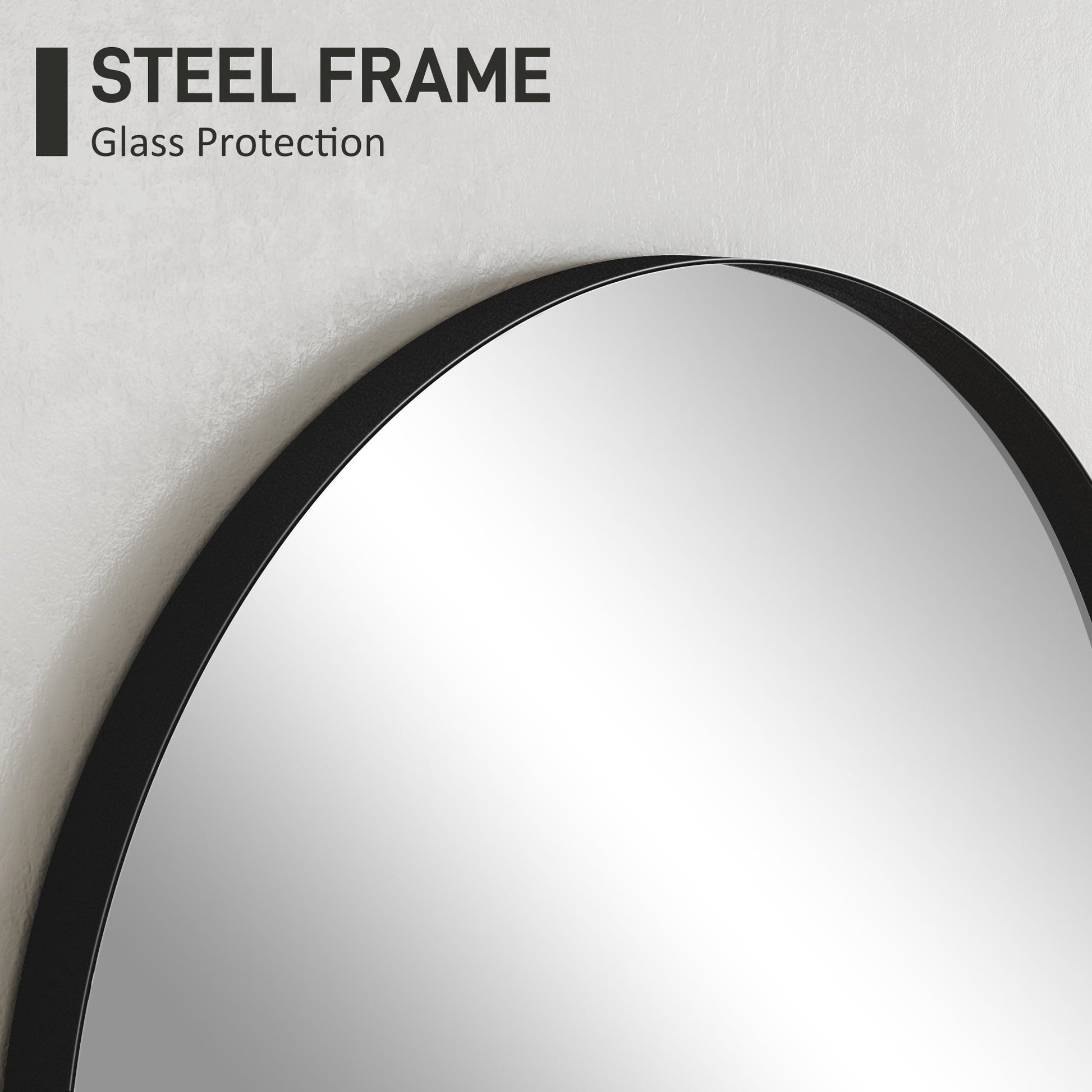 Arched Home Mirror - Black