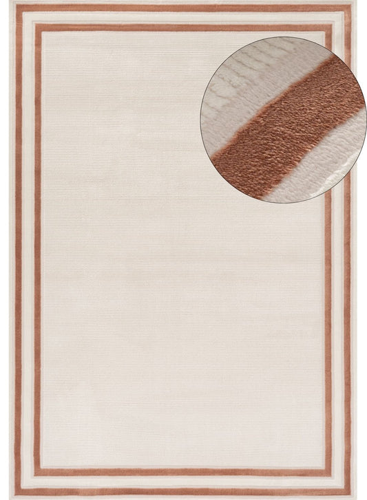 Cream-Terra Bordered Rug