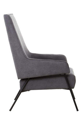 Henia Ash Velvet High Back Chair