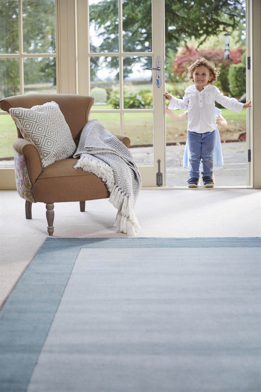 Duck Egg Blue Wool Rug
