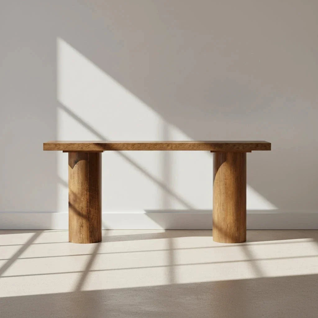 160cm Console Table, Long Rustic Sofa Table Bar Table