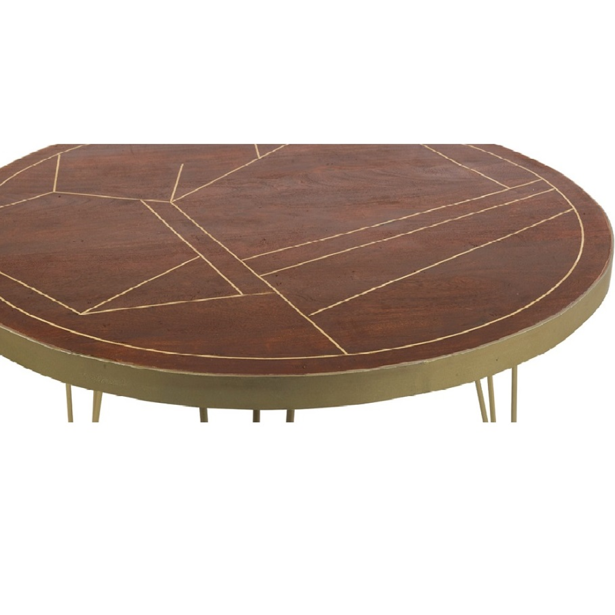Dark Gold Round Dining Table
