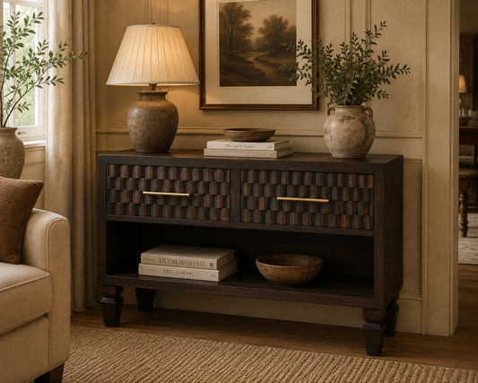 Cadiz Carved Shoe Storage Bench