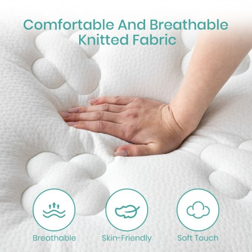 Good Night Memory Foam & Bonnell Spring Mattress – Pressure Relief, Breathable & Hypoallergenic Comfort - Single Bed