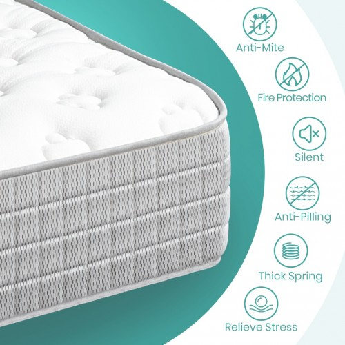 Good Night Memory Foam & Bonnell Spring Mattress – Pressure Relief, Breathable & Hypoallergenic Comfort - Small Double Bed
