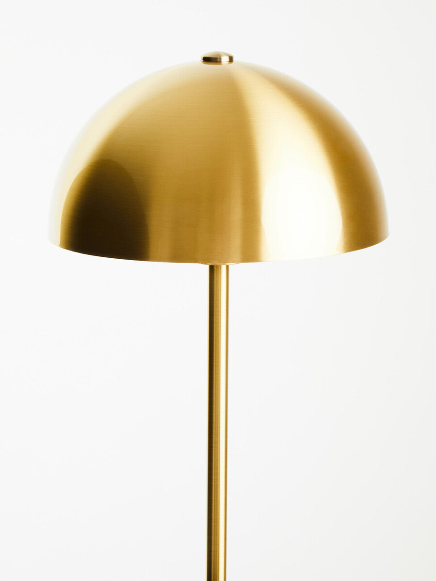 Brushed Brass Table Lamp with Black Marble Base | Murdoch