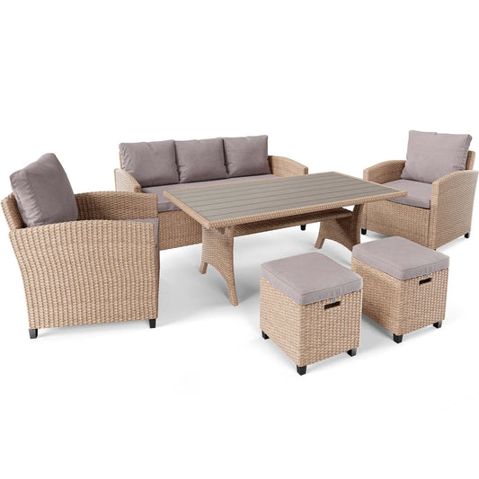 GENOVA garden furniture - Beige/Light Grey