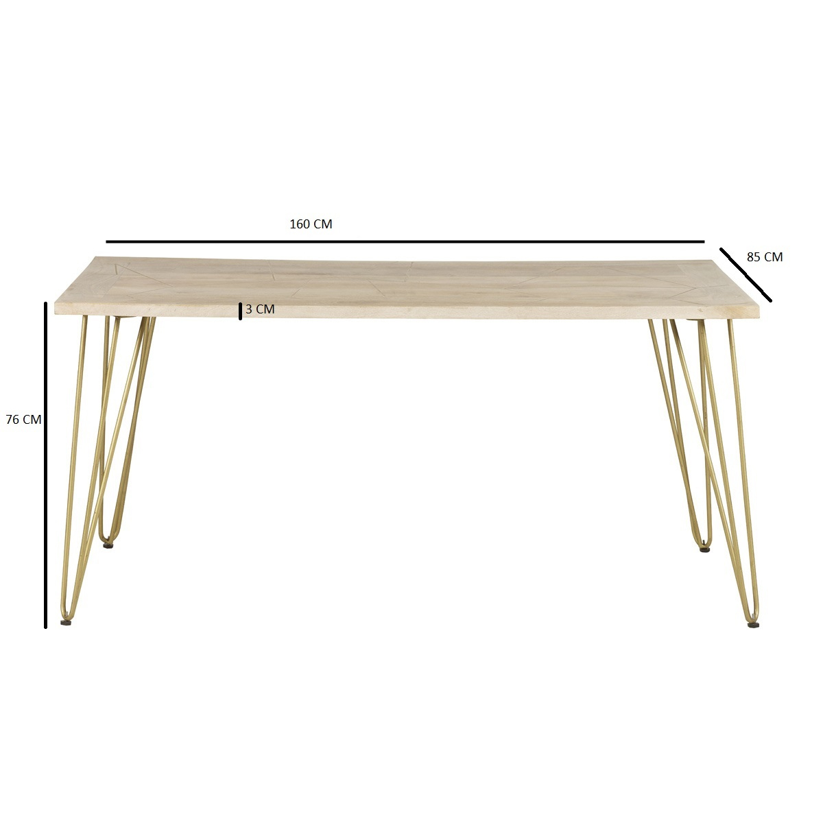 Light Gold Dining Table