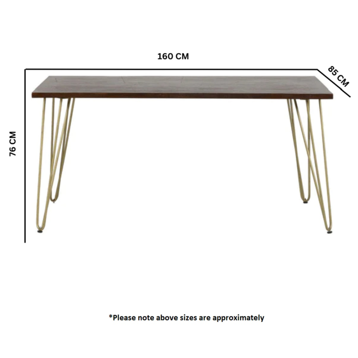 Dark Gold Dining Table