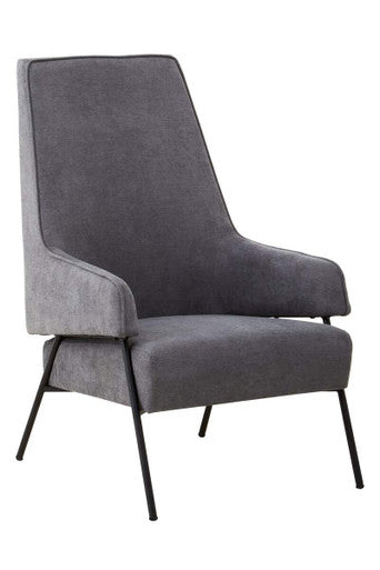 Henia Ash Velvet High Back Chair