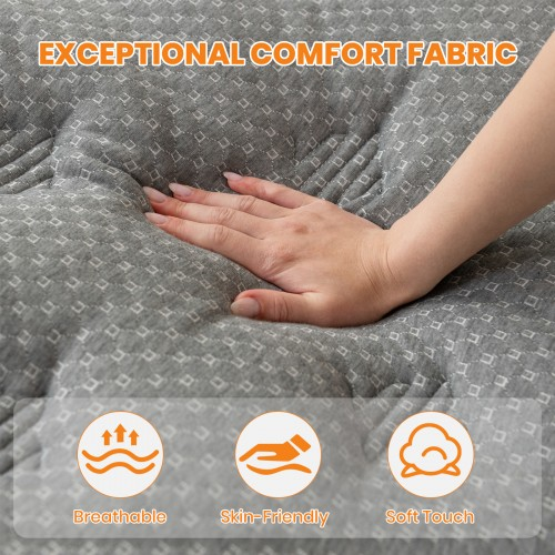 Good Night 18cm Medium Firm Memory Foam and Bonnell Spring Mattress – Pressure Relief, Cooler Sleep - Single Bed