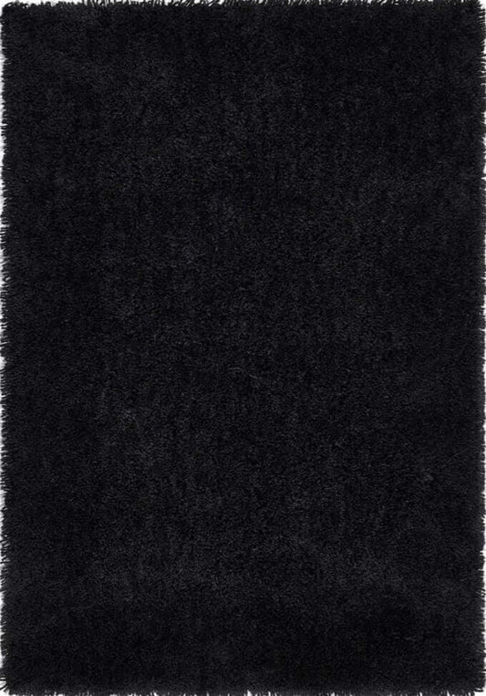 Black Shaggy Rug