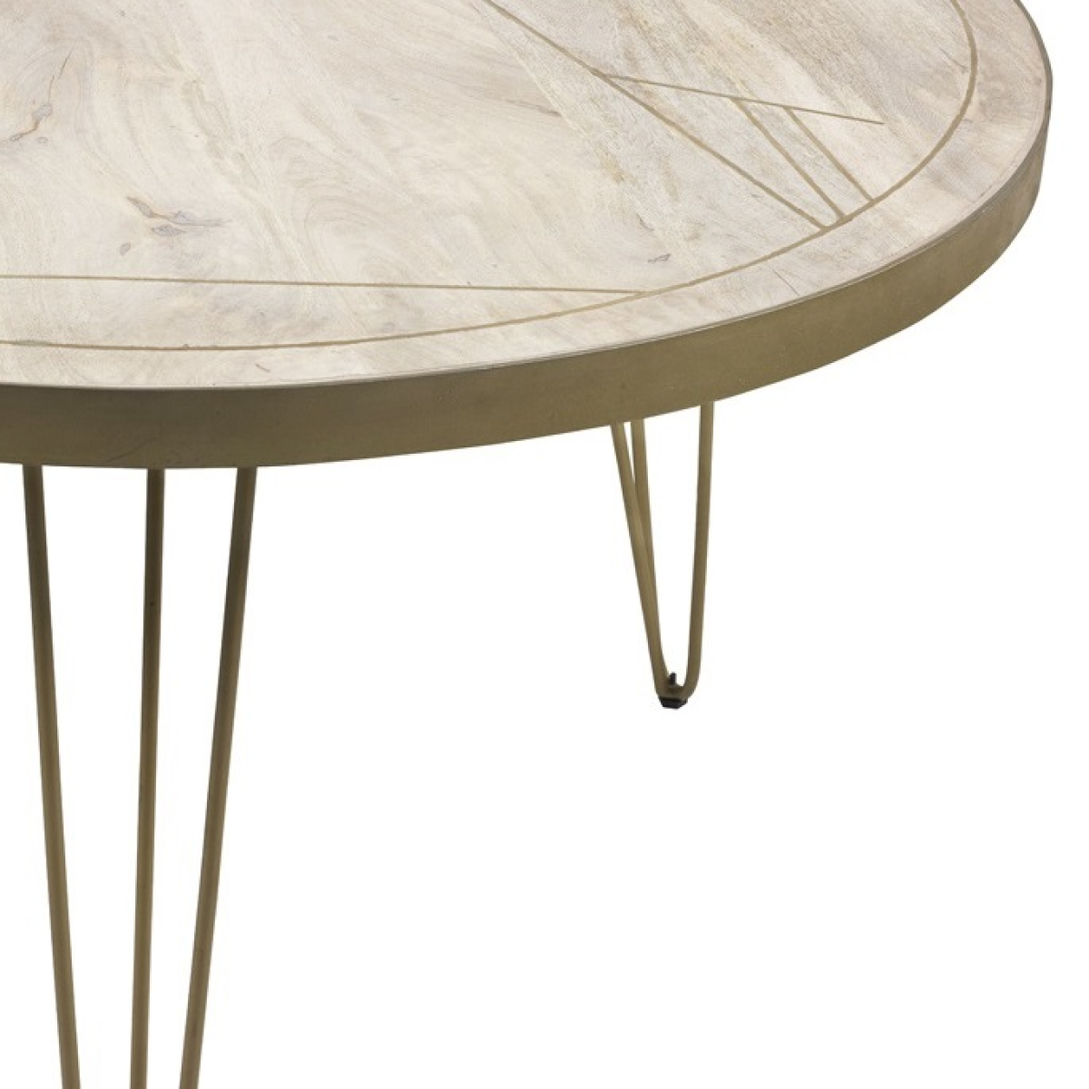 Light Gold Round Dining Table