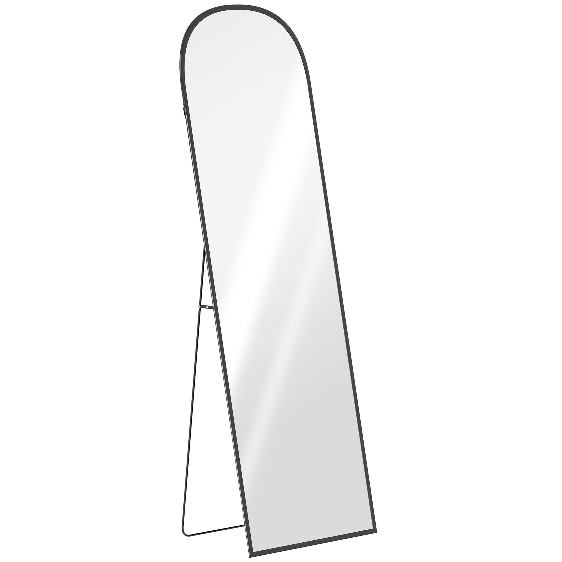 Aluminium Frame Standing Mirror - Black