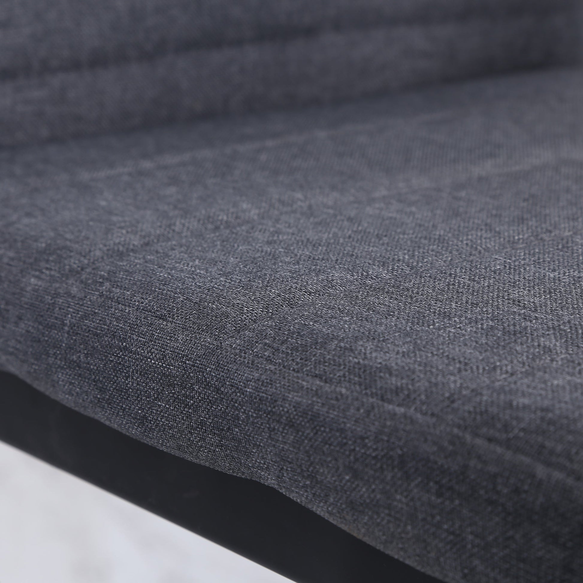 High Back Dining Chairs Modern Upholstered Linen-Touch Fabric Accent Chairs with Metal Legs for Kitchen - Grey x4