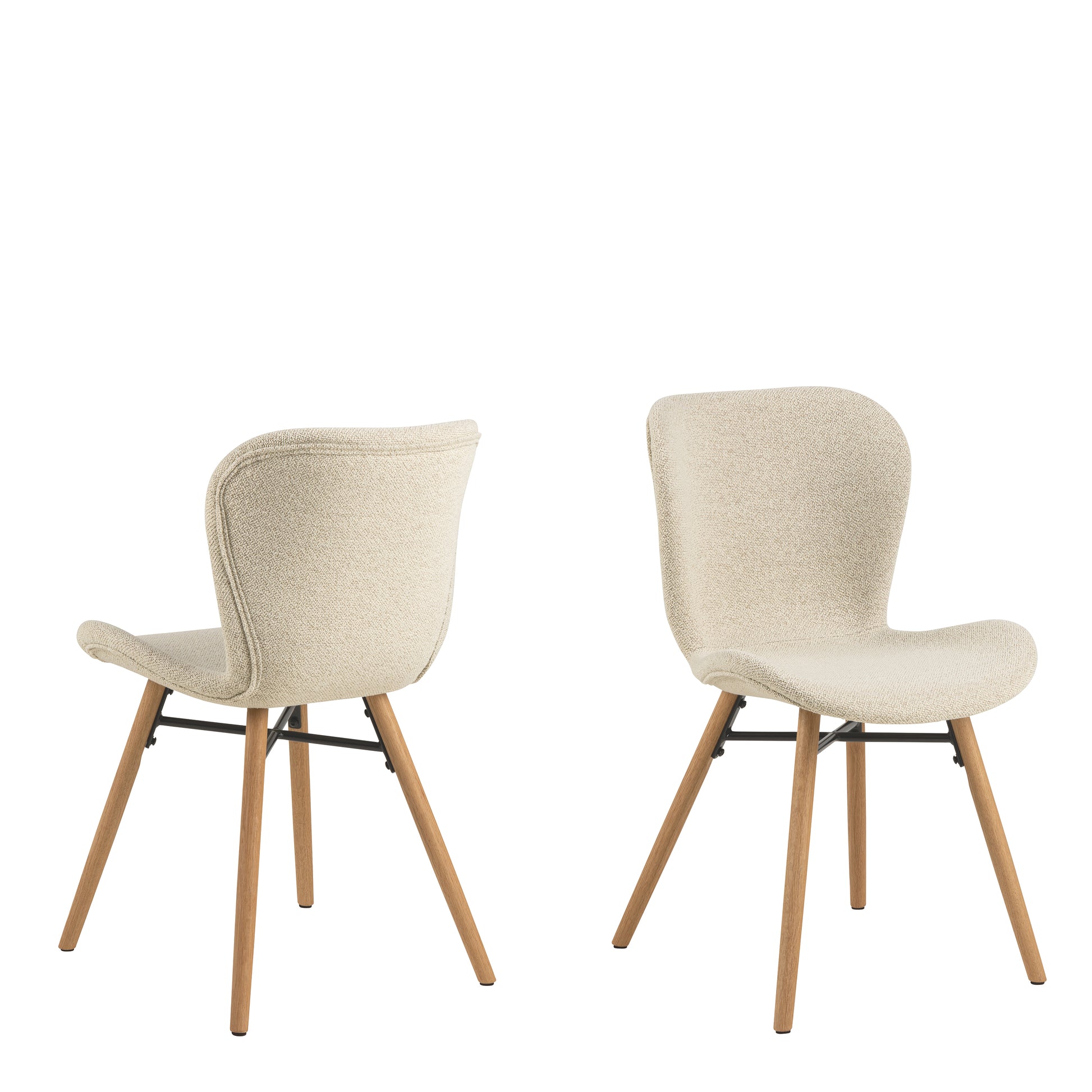 Corby Round Dining Table with White Polished Marble Top & Gold Base inc 4 Batilda Dining Chairs in Cream/Oak Legs