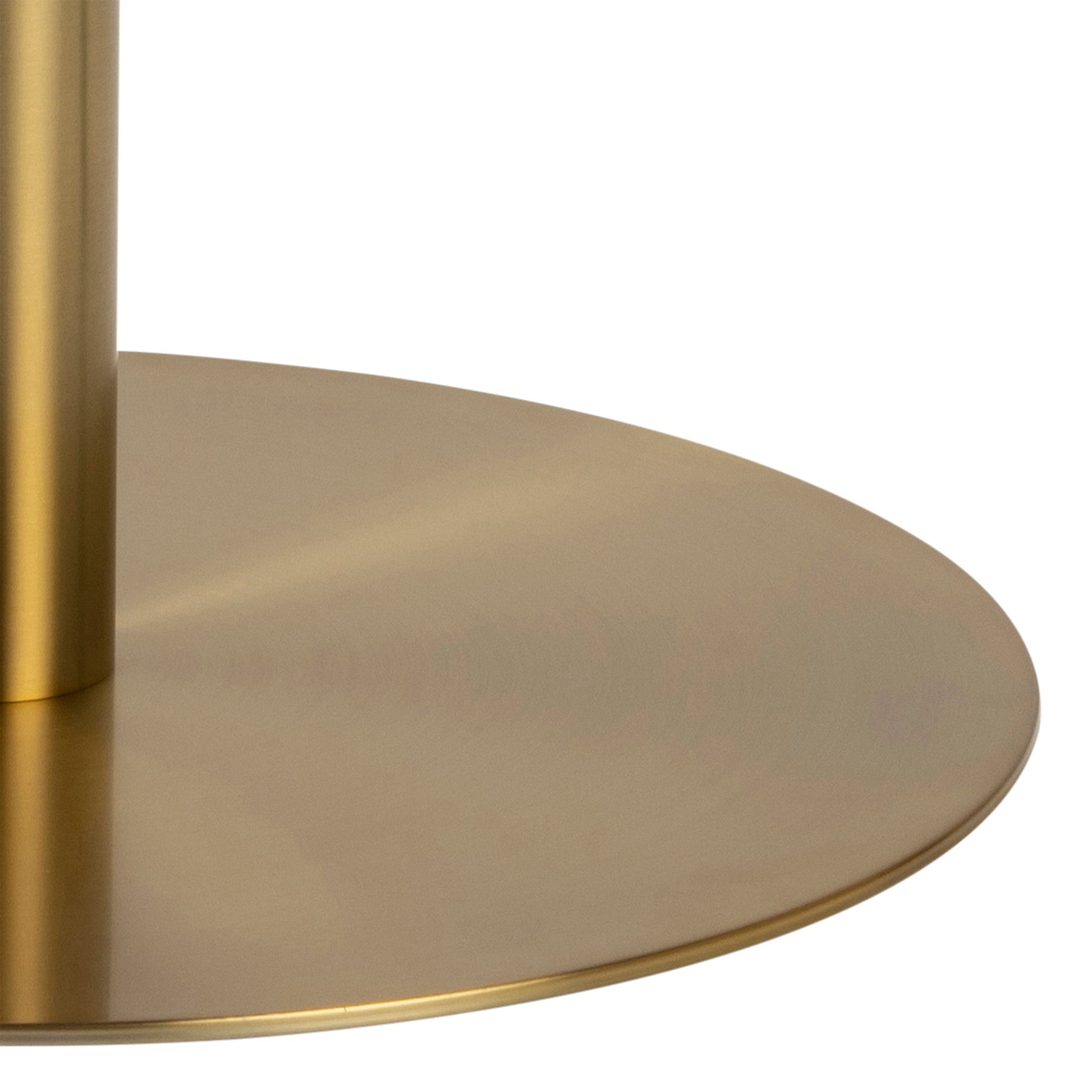 Corby Round Dining Table with White Polished Marble Top & Gold Base inc 4 Batilda Dining Chairs in Grey/Oak Legs