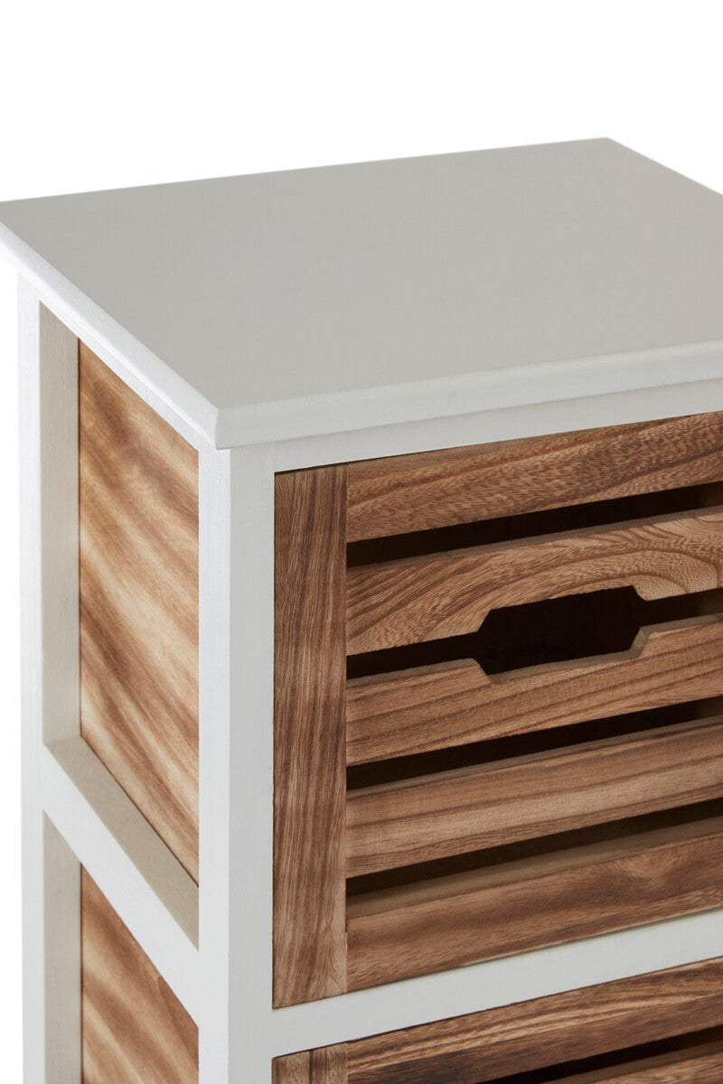 Portsmouth Natural and White Wooden 2 Drawer Chest
