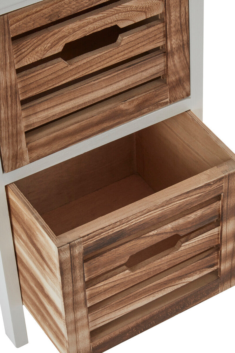 Portsmouth Natural and White Wooden 2 Drawer Chest