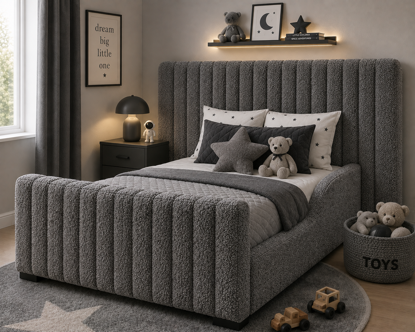 Charlotte Junior Royalty Upholstered Bed Frame