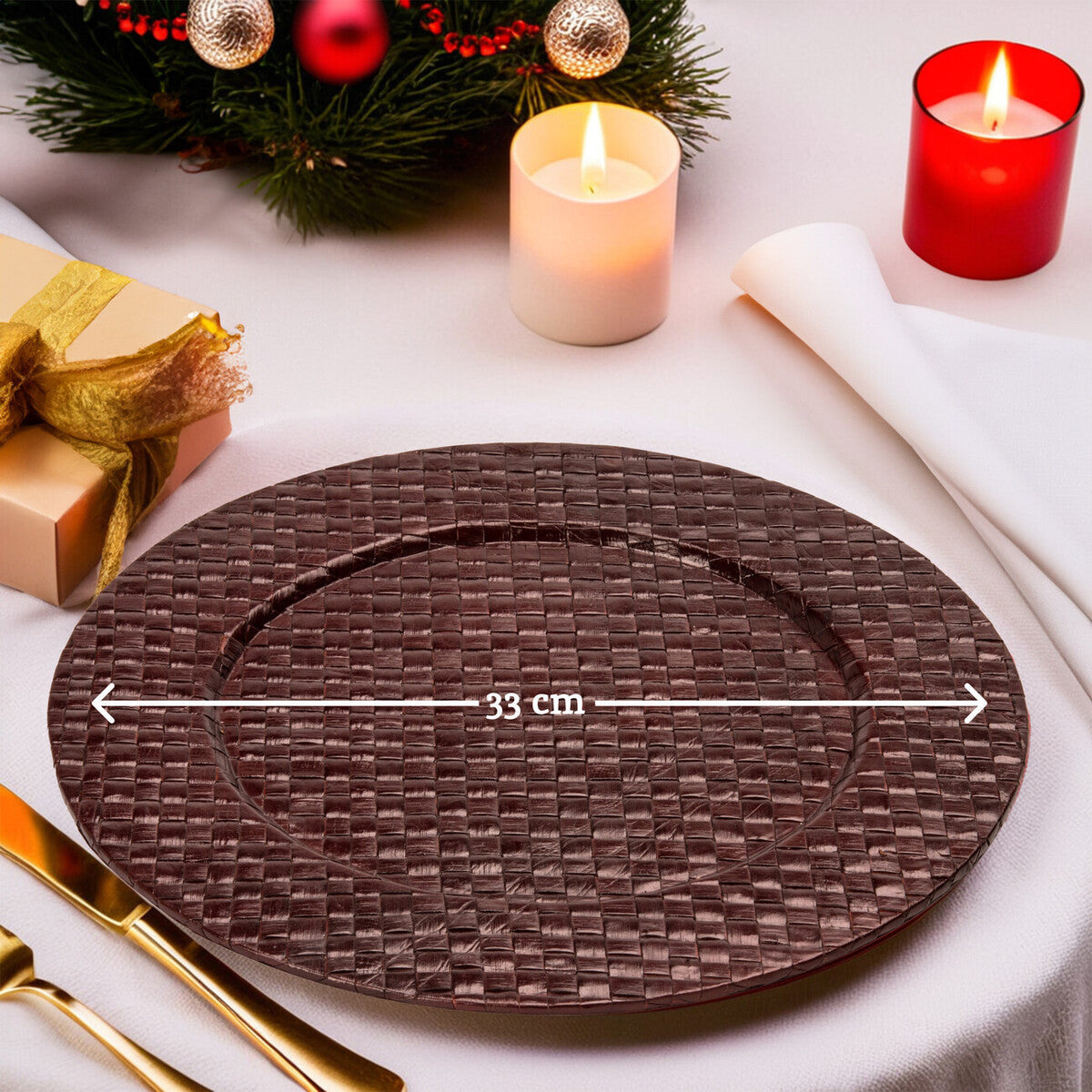 Brown Charger Plate | Pandanus