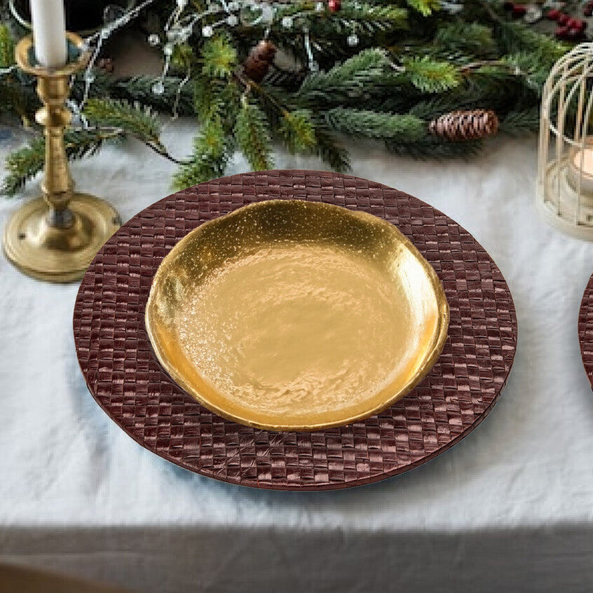 Brown Charger Plate | Pandanus