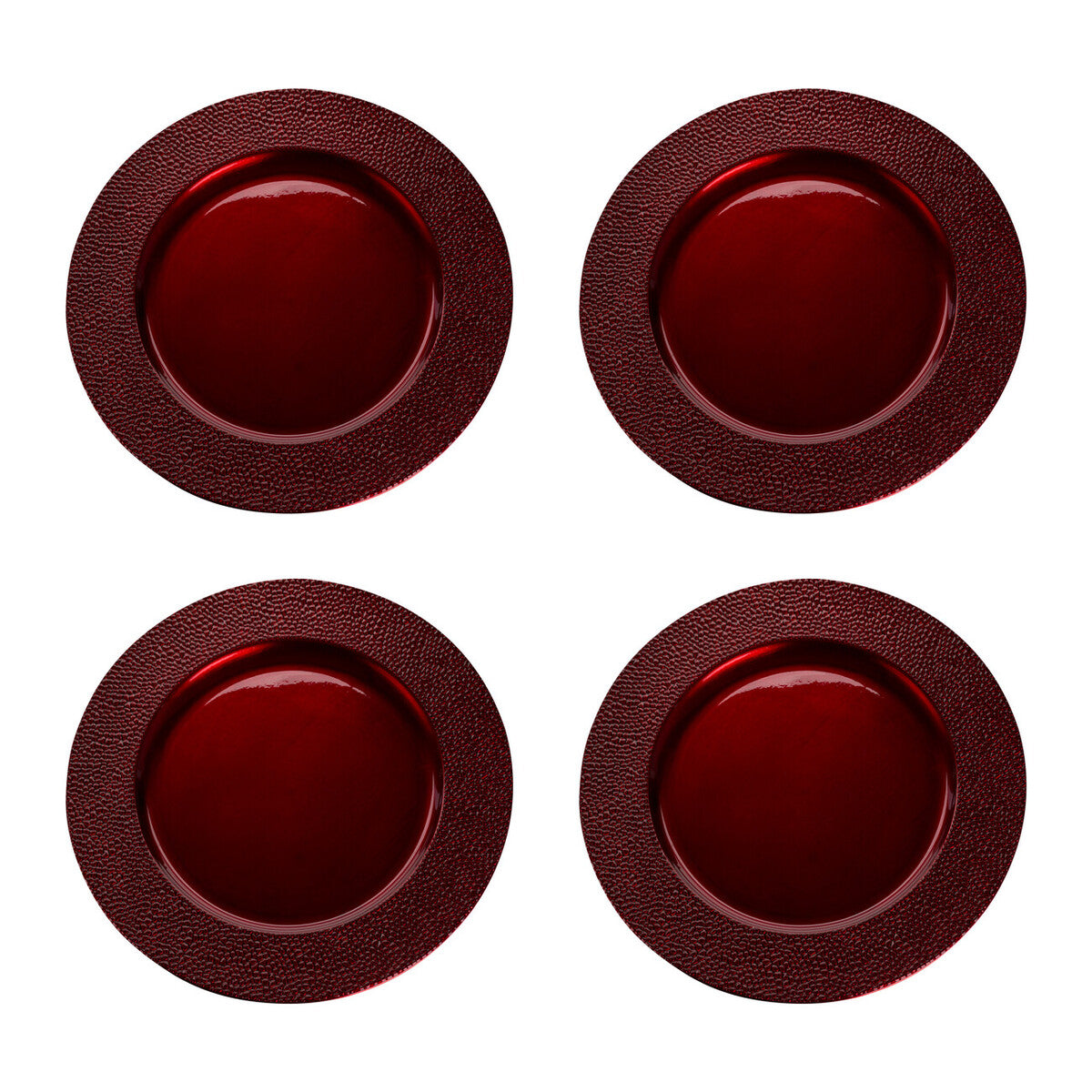 Red Pebble Effect Charger Plate | Paxton