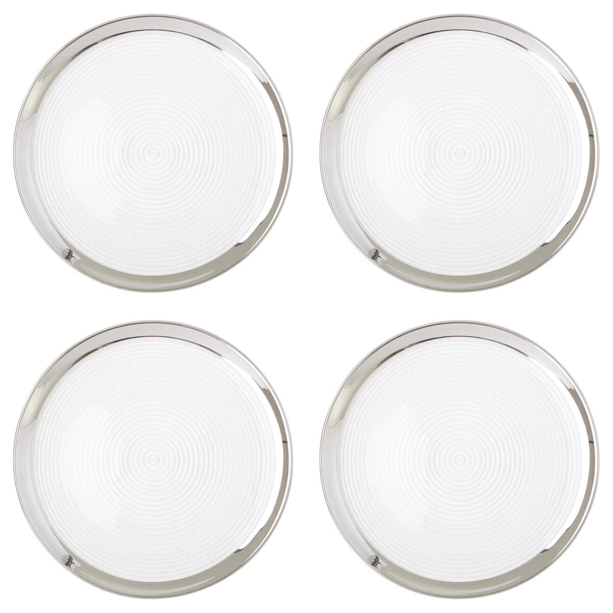 Set of Four 32cm Dia Embossed Coupe Charger Plates | Ida