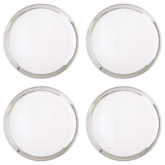 Set of Four 32cm Dia Embossed Coupe Charger Plates | Ida