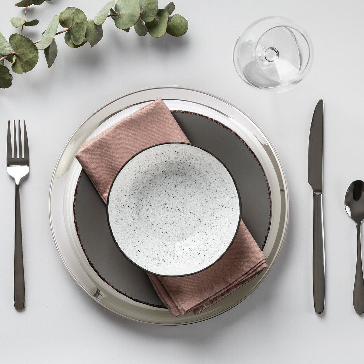 Set of Four 32cm Dia Embossed Coupe Charger Plates | Ida