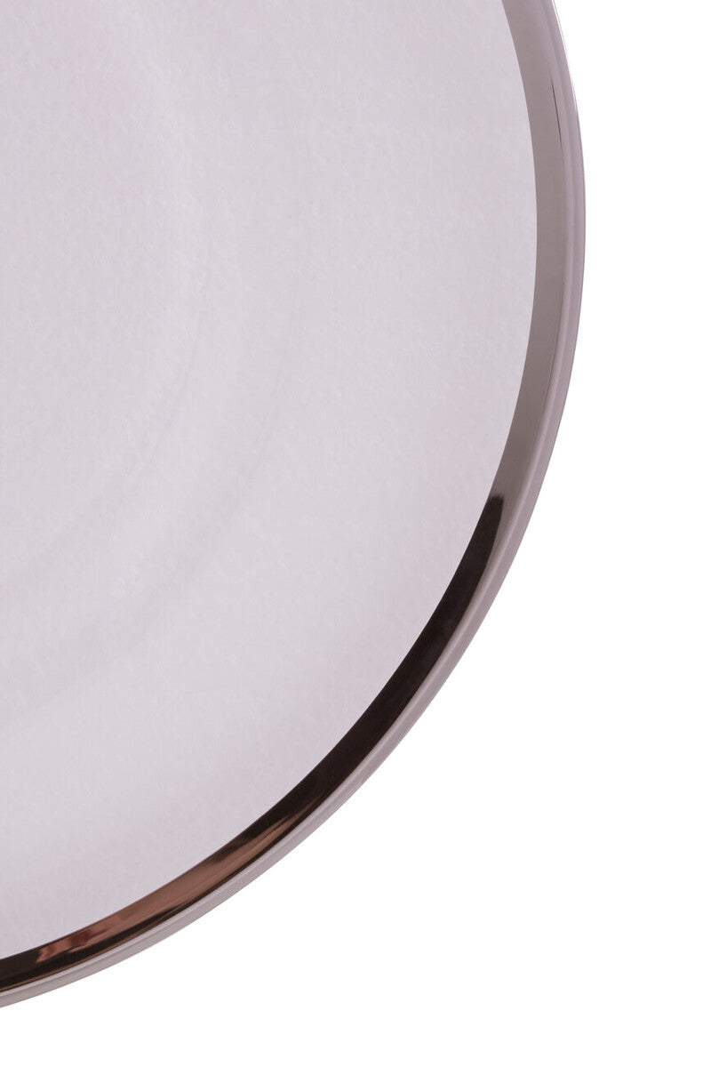 Set of Four 33cm Dia Plain Charger Plates with Silver Rims | Ida