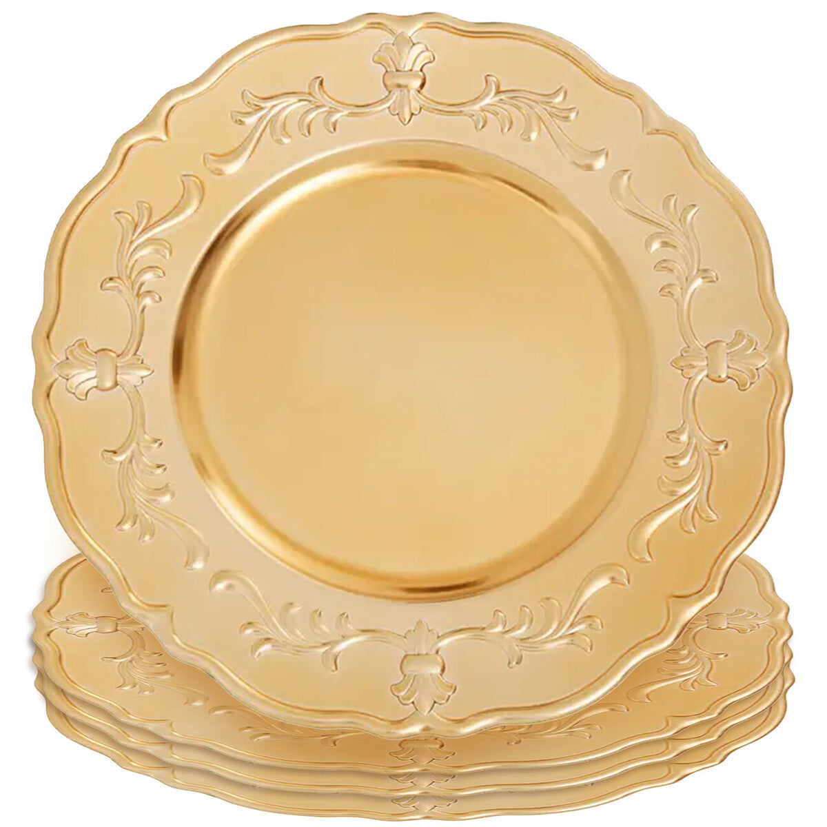 Gold Finish Baroque Charger Plate | Dia