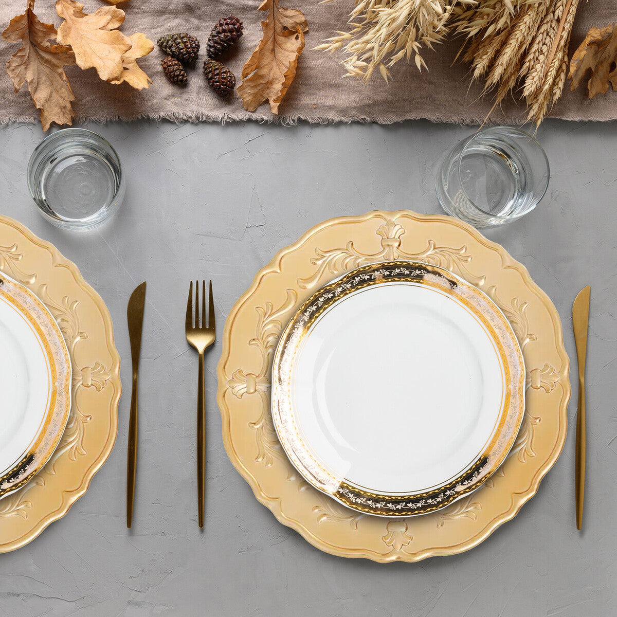 Gold Finish Baroque Charger Plate | Dia
