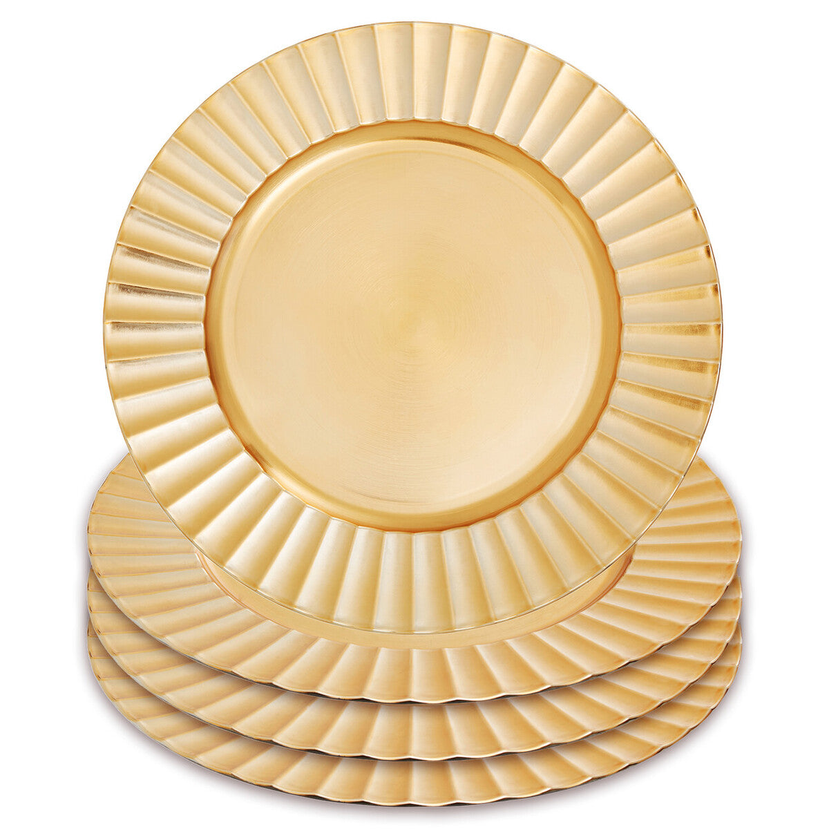 Gold Finish Wave Charger Plate | Dia