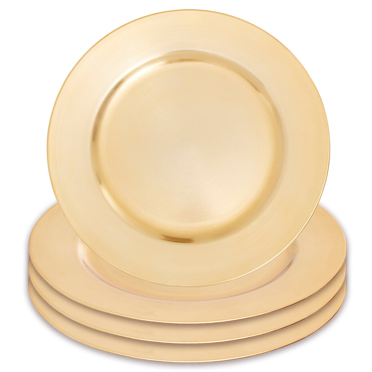 Gold Finish Flat Style Charger Plate | Dia