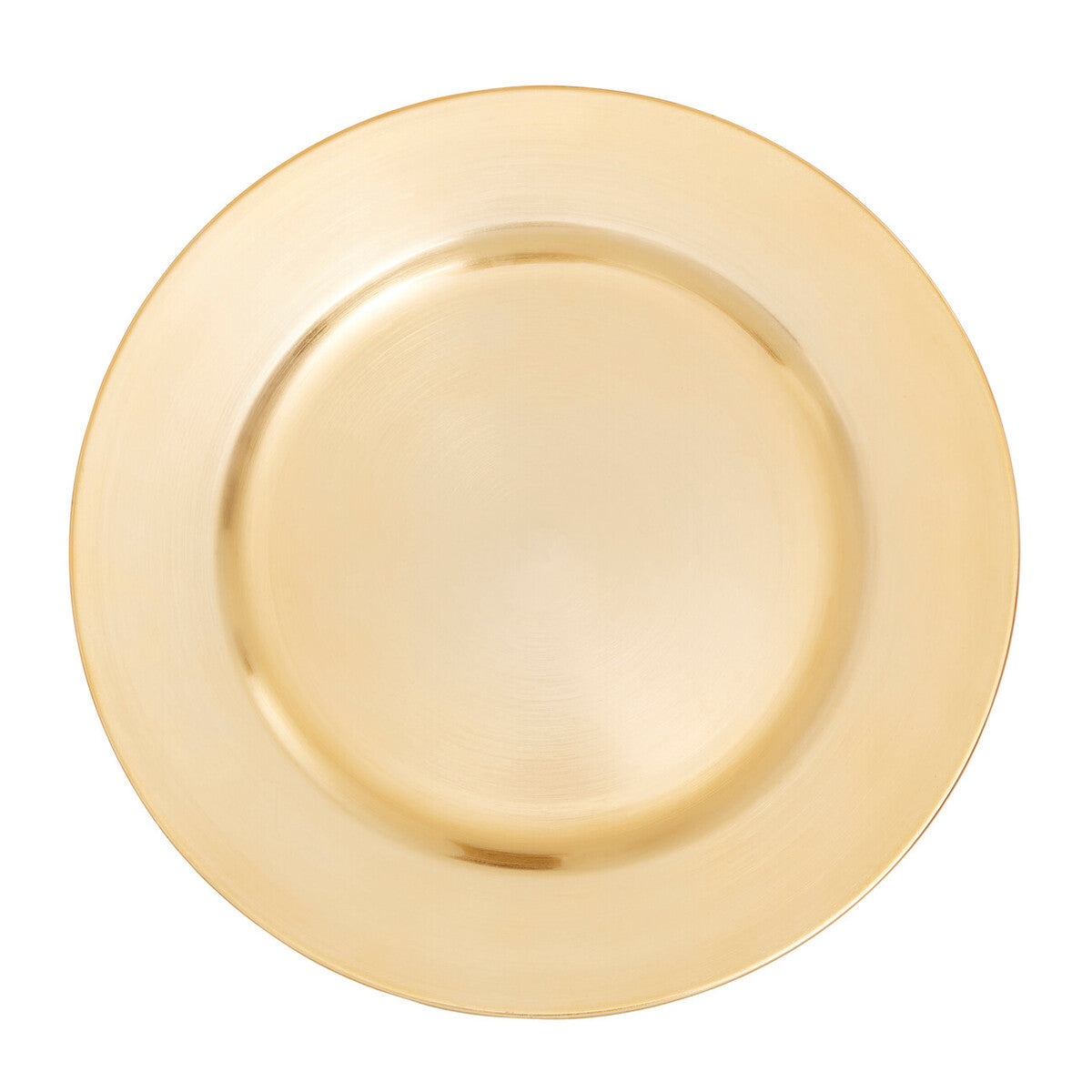 Set of Four 33cm Gold Finish Flat Style Charger Plates | Dia