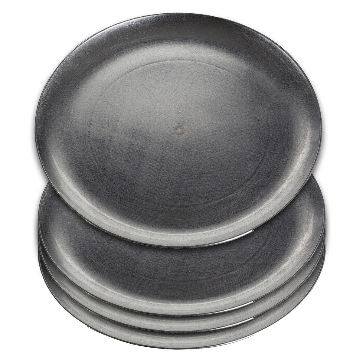Set of Four 33cm Dia Silver Coupe Charger Plate | Paxton