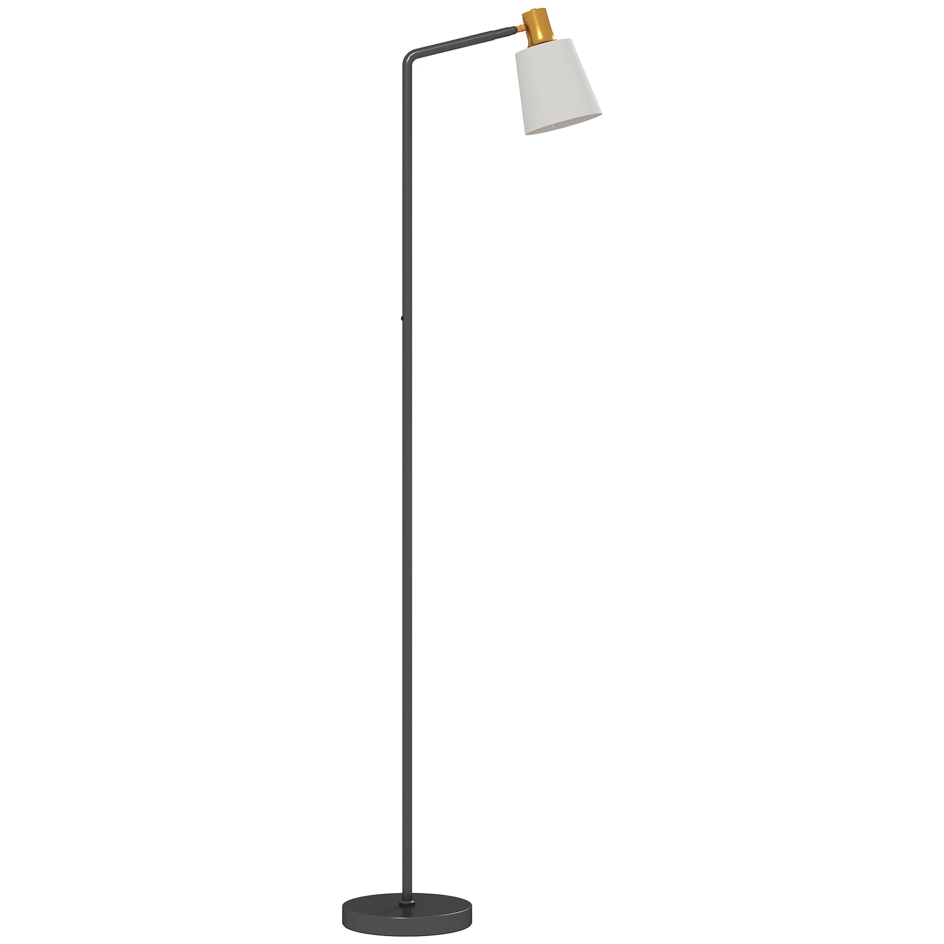 Floor Lamp with 350° Rotatable Head, Modern Standing Lamp with 3000K/4000K/6500K Colour Temperatures for Living Room Bedroom Office, Black