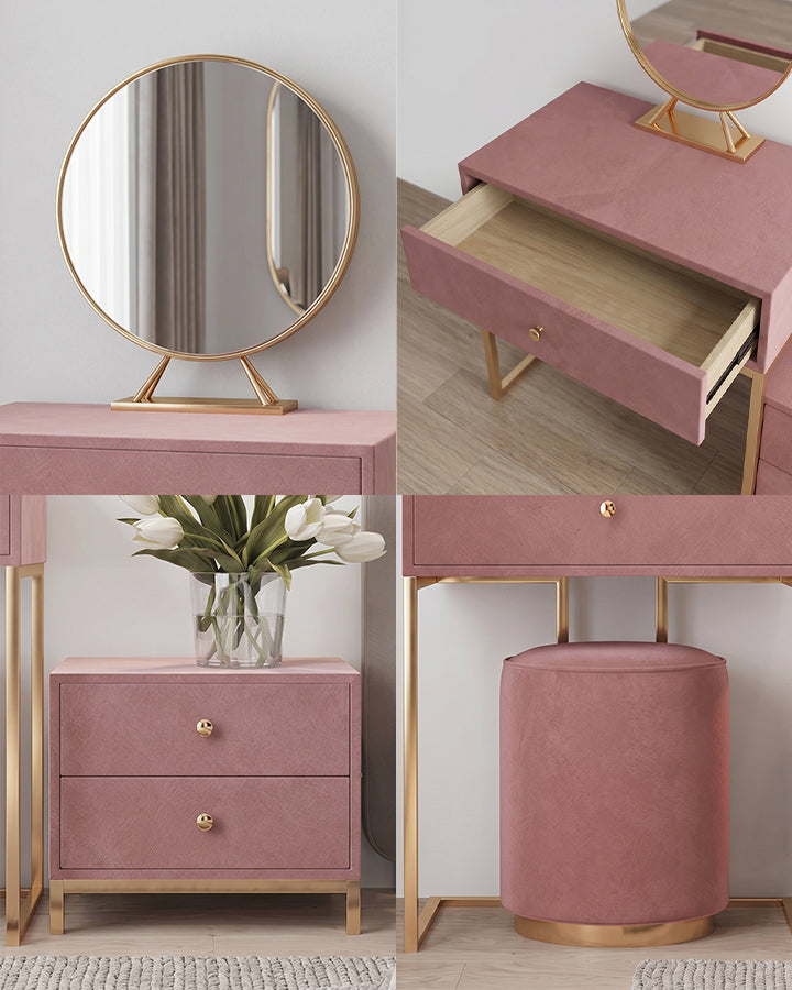 Amani Dressing Table Set with Mirror