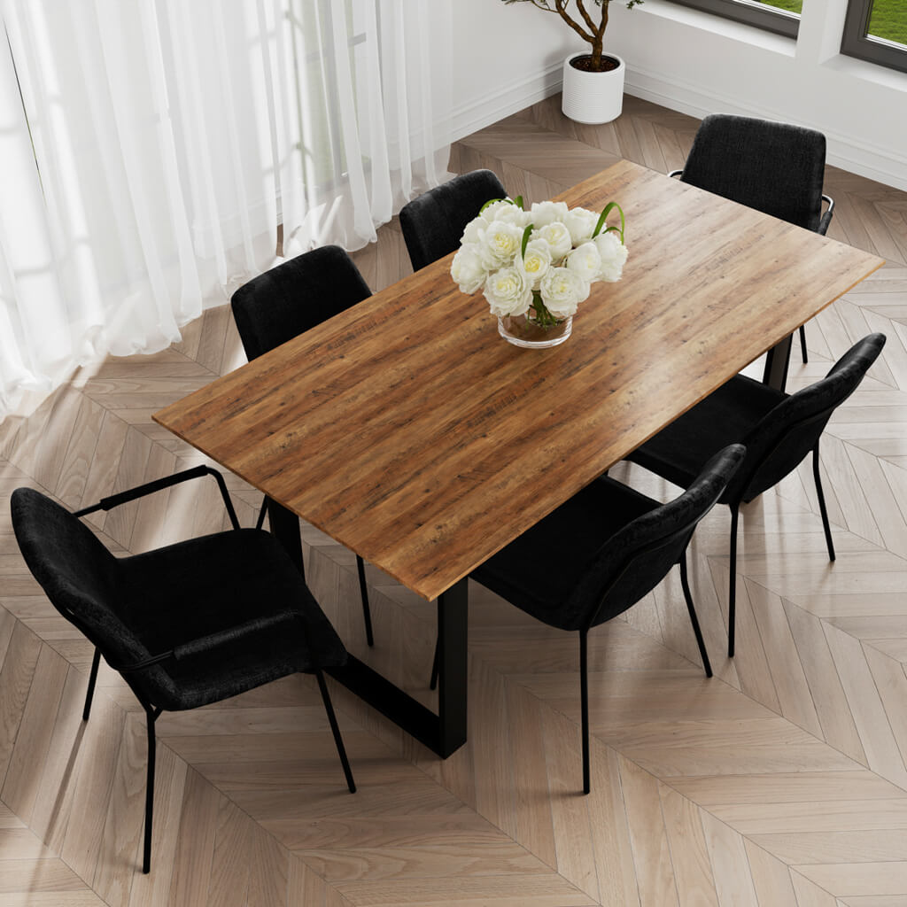 Annette Russet & Black Dining Table