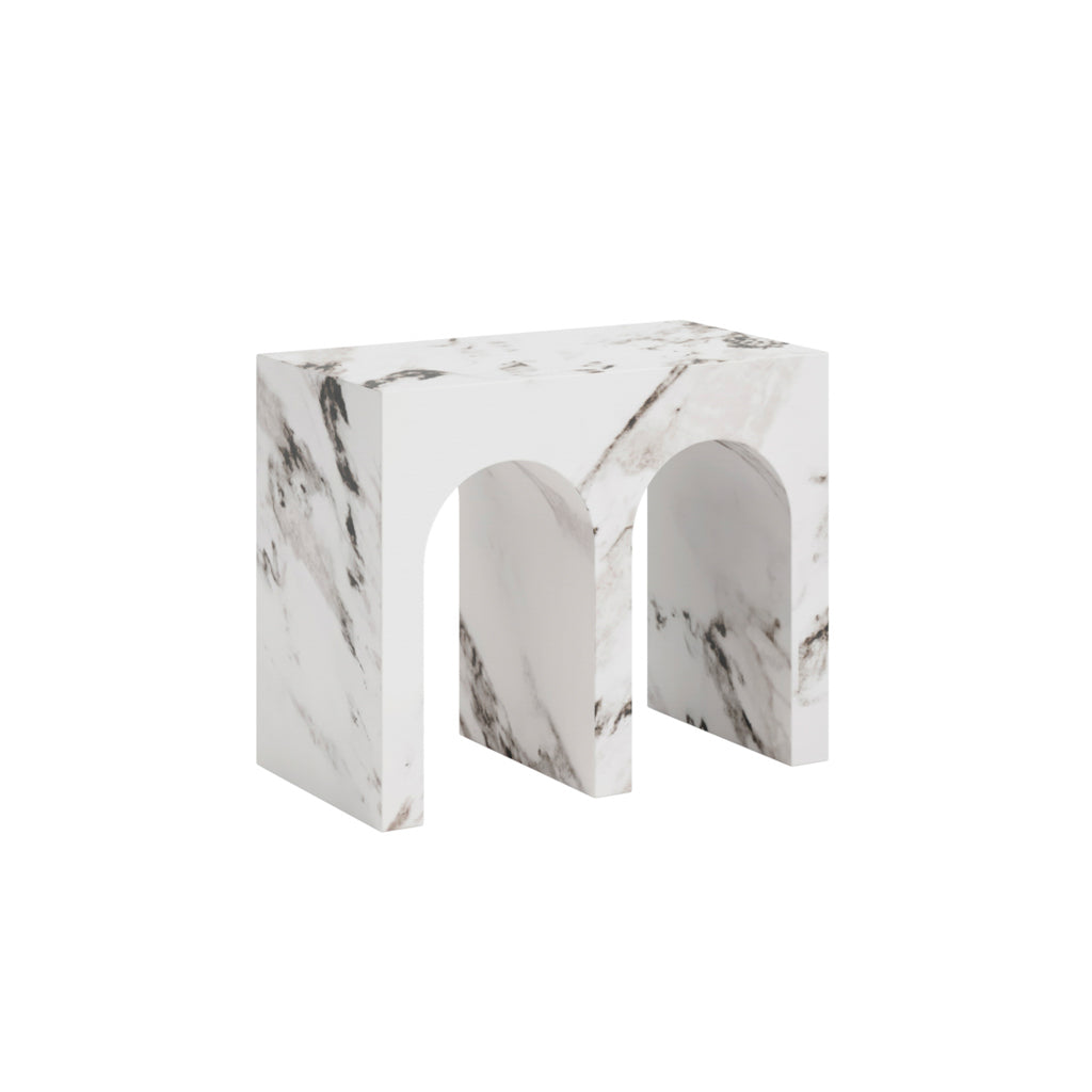 San Leo Large Arch Calacatta Side Table