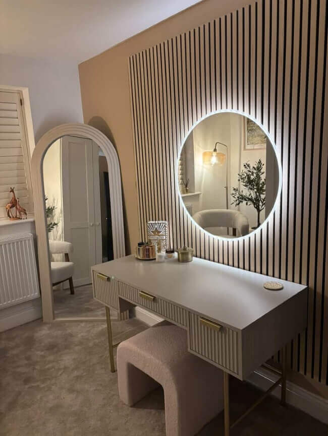 Round Wall Mounted Mirror 80cm