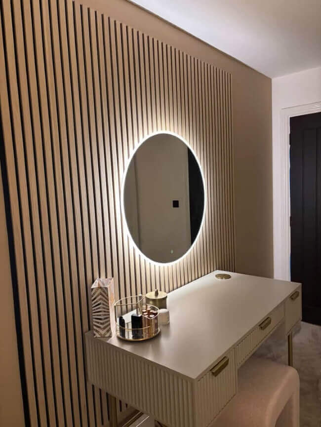 Round Wall Mounted Mirror 80cm